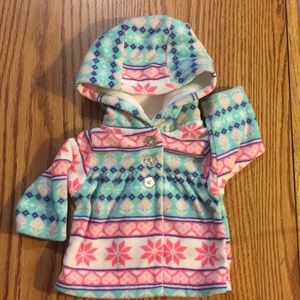 Carter newborn fleece jacket with hoodie